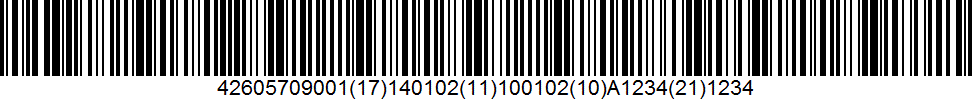 UDI Barcode aus GS1 EAN Nummer und PI Daten